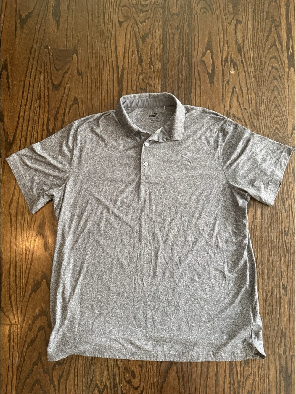 Puma Golf Polo Shirt Mens XL Gray Heather Performance Short Sleeve